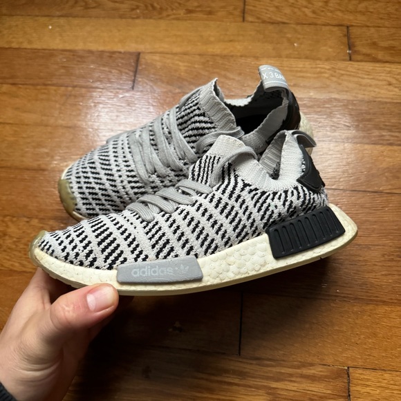 Womens Grey Adidas NMD Boost Shoes - Picture 2 of 6